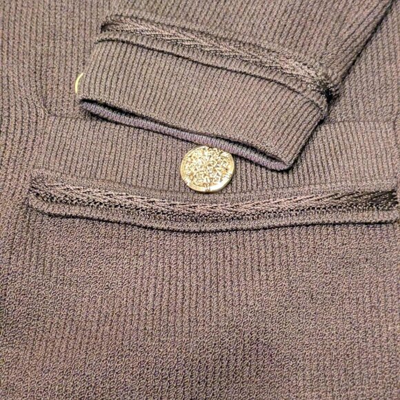 St. John by Marie Gray Womens 4 Brown Knit w Gold Buttons Cardigan - EUC - Picture 14 of 16